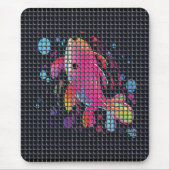 Fisch hinter Netz Illustration Mousepad (Vorne)