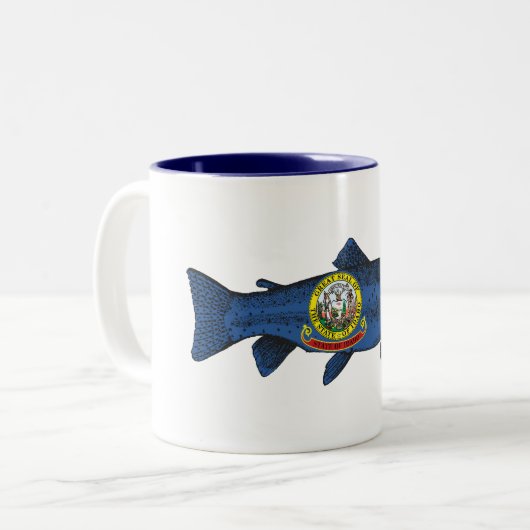 Fisch Idaho Trout Zweifarbige Tasse (Vorderseite Links)