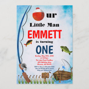 Fisch im Freien Sommer jedes Alter erste Geburtsta Einladung