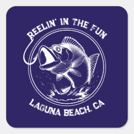 Fisch im Spaß Quadratischer Aufkleber