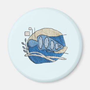 Fisch im Stickdesign Magnet