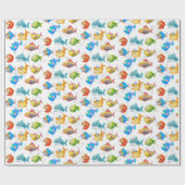 Fisch in Blasen Geschenkpapier (Flach)