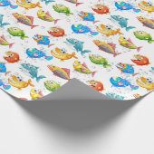 Fisch in Blasen Geschenkpapier (Ecke)