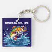 Fisch in der Rolle Schlüsselanhänger (Rückseite)