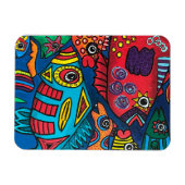 Fisch in der schnellen Flucht Magnet (Horizontal)