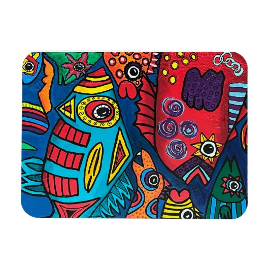 Fisch in der schnellen Flucht Magnet (Horizontal)