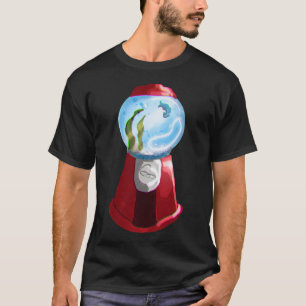 Fisch in einem Kaugummiautomaten T-Shirt