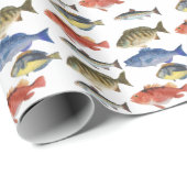 Fisch in Farbe Geschenkpapier (Rolleneckpunkt)