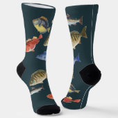 Fisch in Farbe Socken (Gewinkelt)