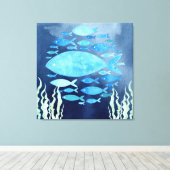 Fisch in gesteppten Leinwand (Insitu (Holzboden))