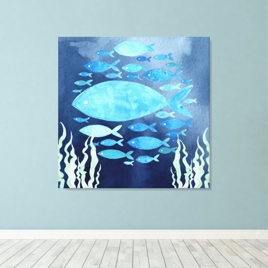 Fisch in gesteppten Leinwand (Insitu (Holzboden))