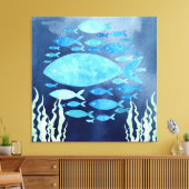 Fisch in gesteppten Leinwand (Insitu (Wohnzimmer))