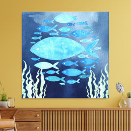 Fisch in gesteppten Leinwand