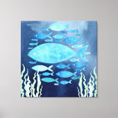 Fisch in gesteppten Leinwand (Vorderseite)