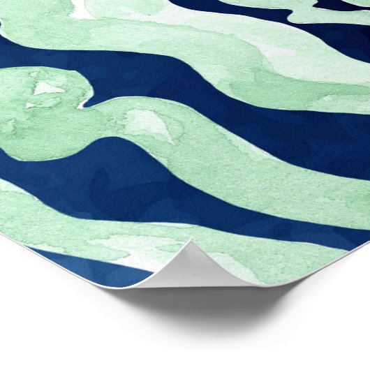 Fisch in gesteppten Leinwand Poster (Ecke)