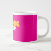 Fisch in heißen Rosa personalisieren Jumbo-Tasse (Rechts)