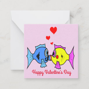 Fisch in Liebe Valentine's Day Mitteilungskarte