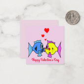 Fisch in Liebe | Valentine's Day Mitteilungskarte (Vorderseite/Rückseite Beispiel)
