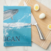 Fisch in Wasser in Michigan Geschirrtuch (Viertel Falte)