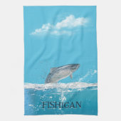 Fisch in Wasser in Michigan Geschirrtuch (Vertikal)