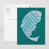 Fisch Indianer Fisch Indianer Postkarte (Vorne/Hinten)