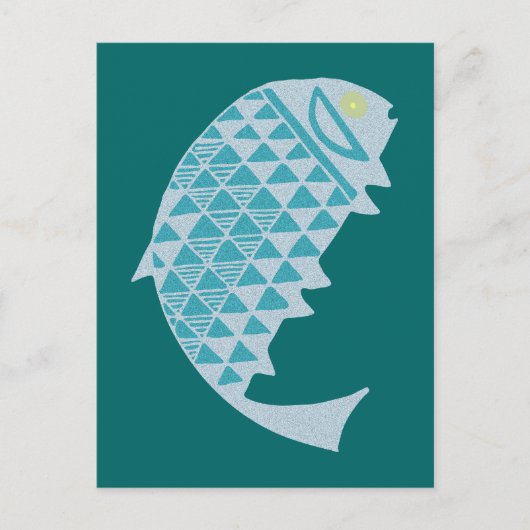 Fisch Indianer Fisch Indianer Postkarte (Vorderseite)
