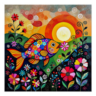 Fisch isst Blume 2 Poster