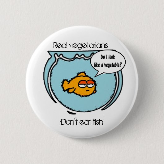 Fisch ist nicht Veggie-Knopf Button (Vorderseite)