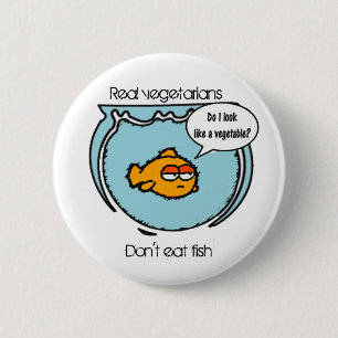 Fisch ist nicht Veggie-Knopf Button