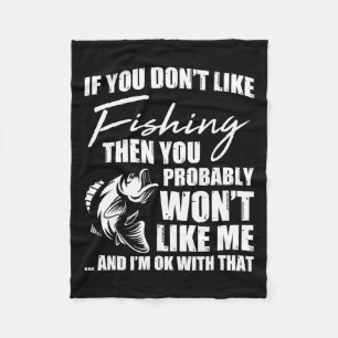Fisch Jagd Sprichwort Sarcastic Funny Fisher Fleecedecke
