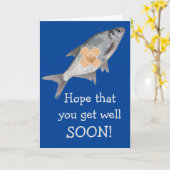Fisch Joke Get Well Card Karte (Gelbe Blume)