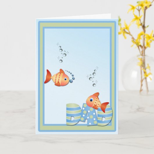 Fisch-Karte des Vaters Karte (Gelbe Blume)