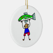 Fisch-Kind Keramikornament (Rechts)