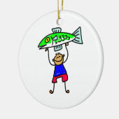 Fisch-Kind Keramikornament (Links)