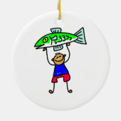 Fisch-Kind Keramikornament (Hinten)