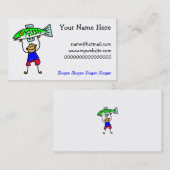 Fisch-Kind Visitenkarte (Vorne/Hinten)