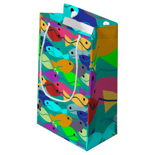 Fisch Kleine Geschenktüte (Rückseite Schrägansicht)