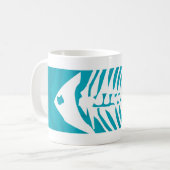 Fisch-Knochen-Skelett-Tasse Kaffeetasse (Vorderseite Links)