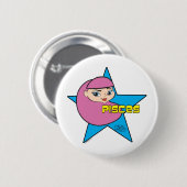 Fisch-Knopf Button (Vorne & Hinten)