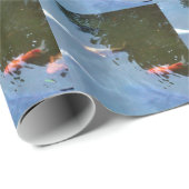 Fisch, Koi Karpfen im Teich Geschenkpapier (Rolleneckpunkt)