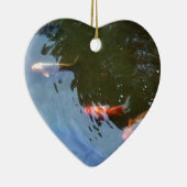 Fisch, Koi Karpfen im Teich Keramik Ornament (Rechts)