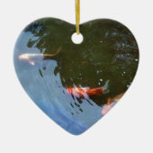 Fisch, Koi Karpfen im Teich Keramik Ornament (Vorne)