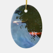 Fisch, Koi Karpfen im Teich Keramikornament (Vorne)