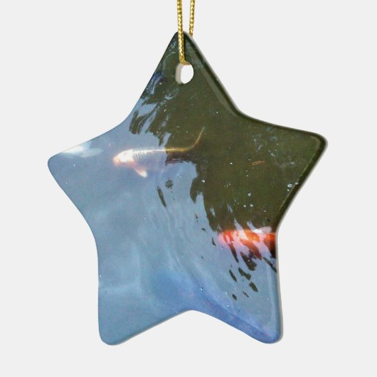 Fisch, Koi Karpfen im Teich Keramikornament (Links)