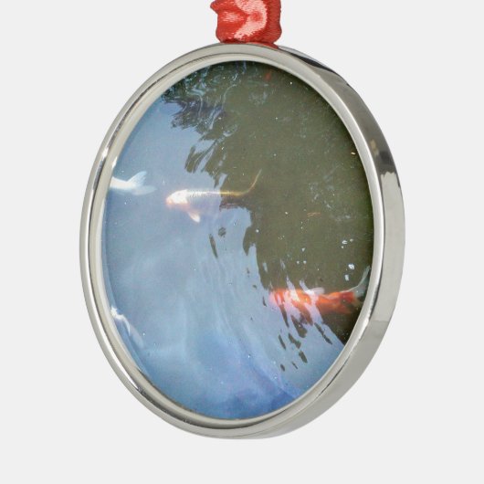 Fisch, Koi Karpfen im Teich Ornament Aus Metall (Links)