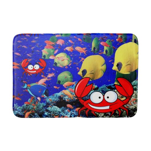 Fisch Krabbe Ozean Strand Badezimmer Badematte (Vorderseite)