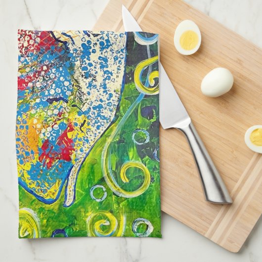 Fisch Küchentuch (Viertel Falte)