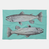 Fisch-Kunst auf Geschirrtuch (Horizontal)