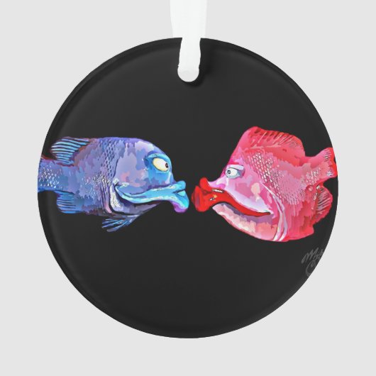"Fisch-" Kunst durch Mike Quinn küssend Ornament (Rückseite)