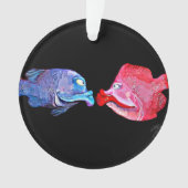 "Fisch-" Kunst durch Mike Quinn küssend Ornament (Vorderseite)